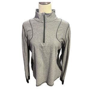Women’s Champion Semi Fitted 1/4 Zip Pullover Gray Size Large Athleisure Sports
